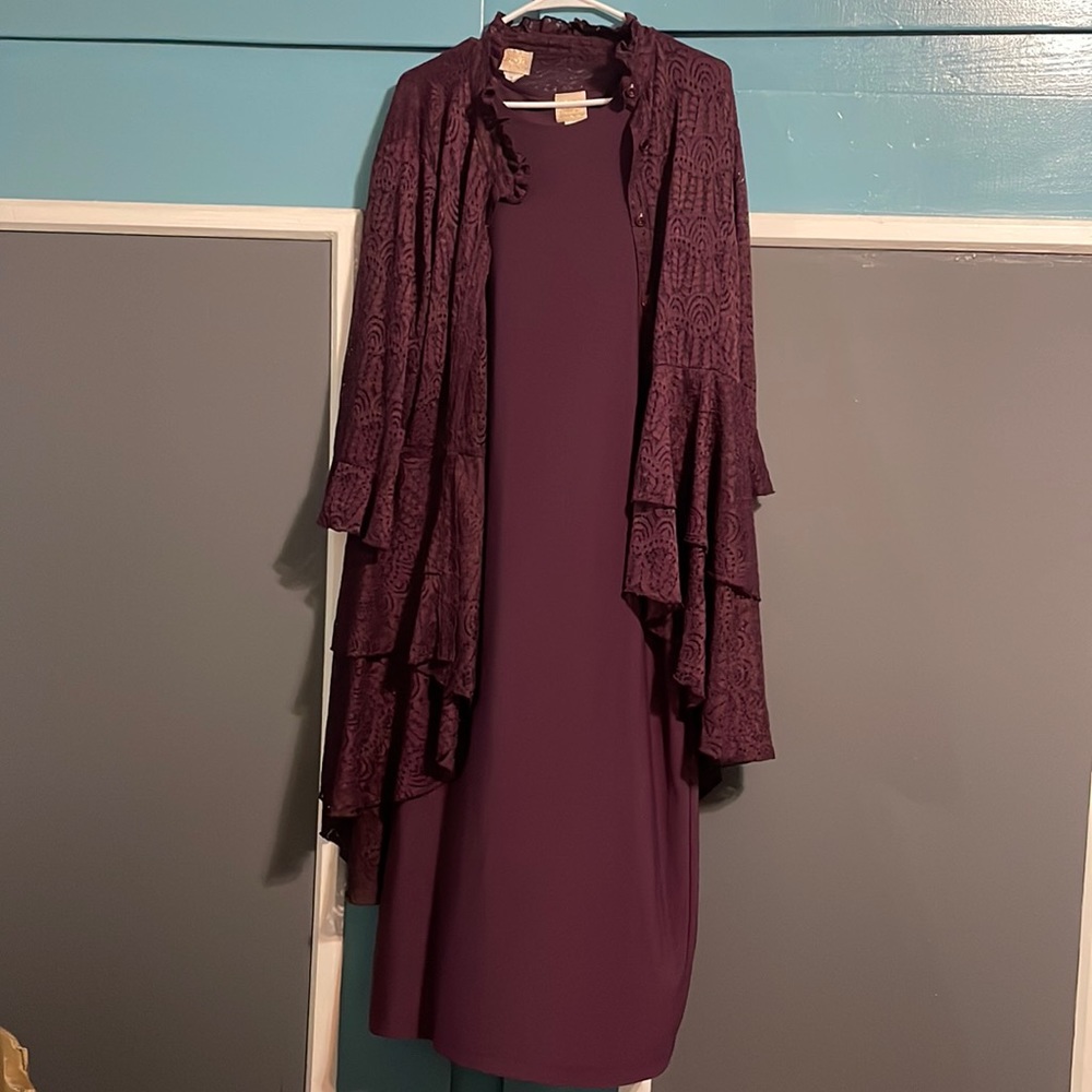 Lace top with layering dress